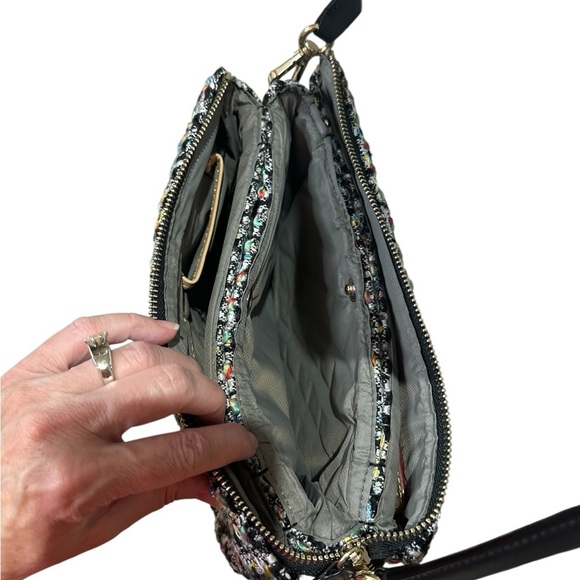 MZ Wallace Pippa Tweed Crossbody Bag with Monogram Design - Picture 5 of 7